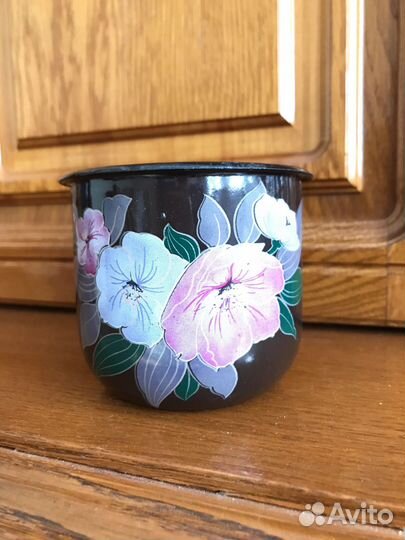 Эмалированный набор чайник поднос Времен СССР