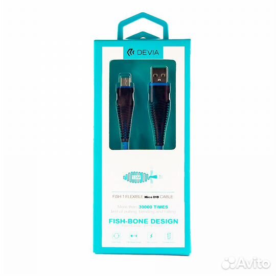 Кабель Devia Fish 1 Micro USB Cable - Blue