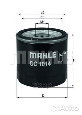 Фильтр масляный knecht OC1014 OC1014 Mahle/Knecht