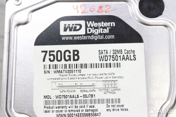 Жесткий диск Western Digital 750Gb (42682ч.)