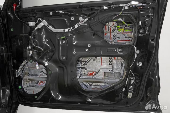 Комплект шумоизоляции на двери в 3 слоя Practik