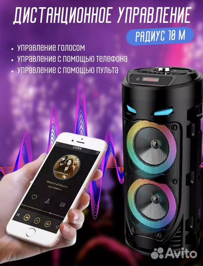 Блютуз колонка напольная -караоке +кто поет