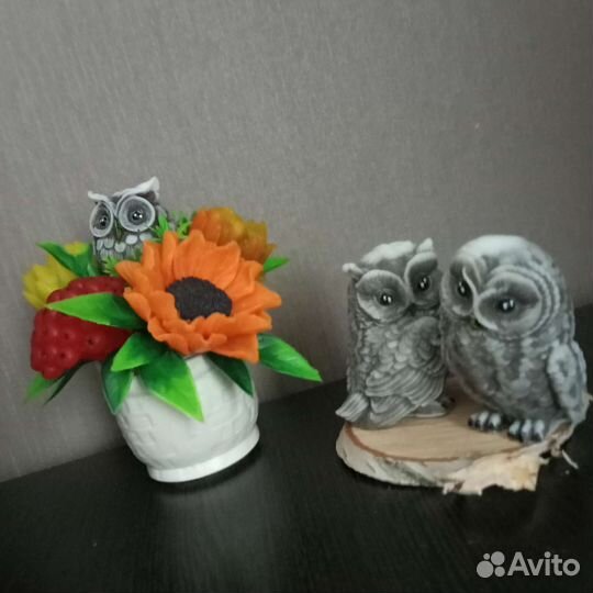 Букет из мыла,сувенирное мыло Совушки