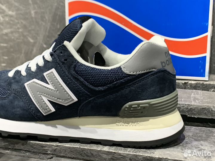 New Balance 574 Navy Reflective