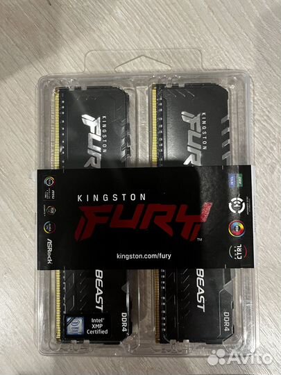 Оперативная память Kingston fury Beast Black RGB