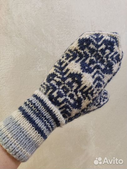 Варежки норвежская вязка ручная работа