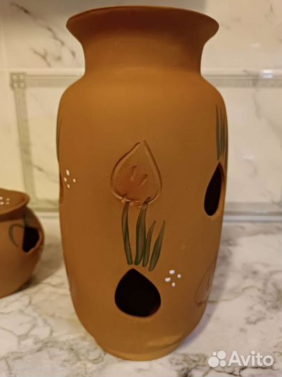 Горшки глиняные для хранения лука и чеснока