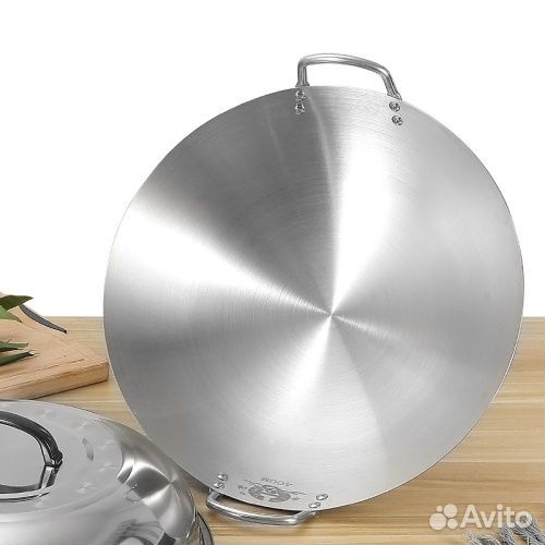 Вок (wok) 38 см из нержавеющей стали alwotech