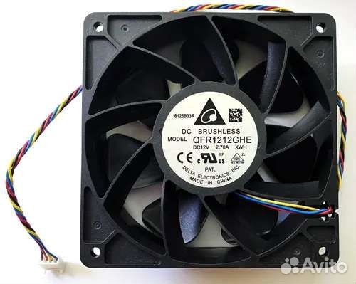 Вентилятор для asic S9, S15, S17, qfr1212ghe новые
