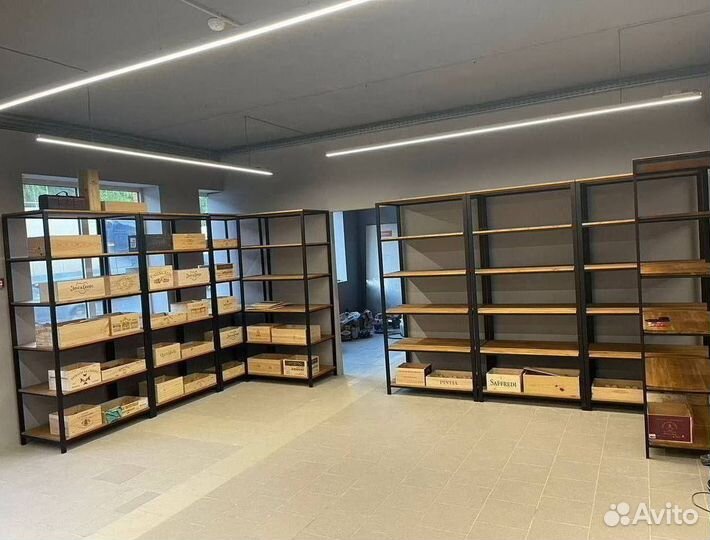 Стеллаж в стиле лофт для офиса