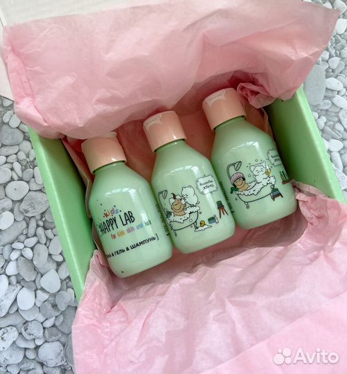 Набор детский для ухода шампунь, гель, пенка