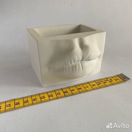 Органайзер кашпо Губы /гипс/ подставка для кистей