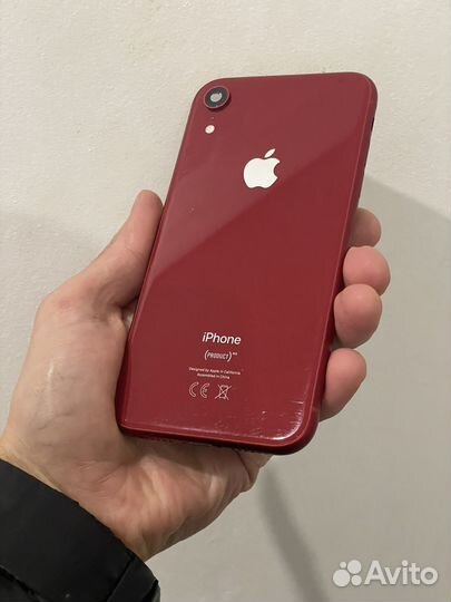 Корпус iPhone XR красный оригинал