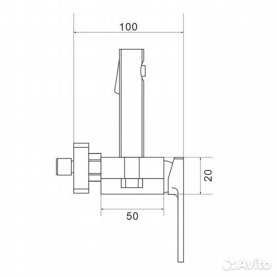 Гигиенический душ со смесителем Rose R1805T-1, пе