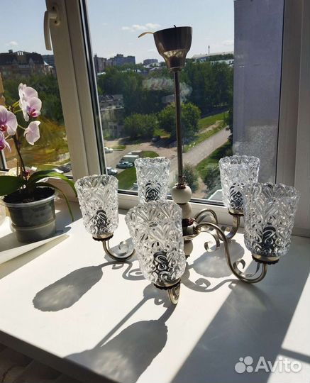 Люстра хрустальная. Раритет ссср-польша