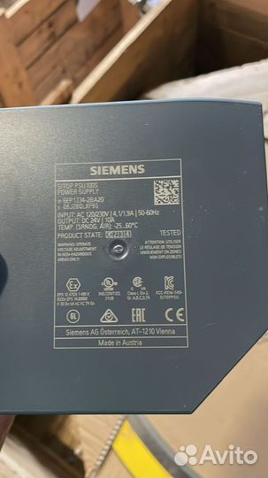 Блок питания siemens sitop PSU100S 24В/10А (6EP133