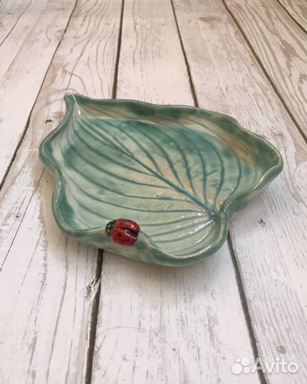 Тарелка десертная керамическая ручной работы