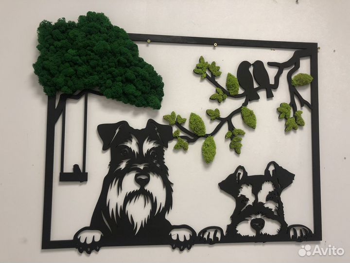 Панно со стабилизированным мхом