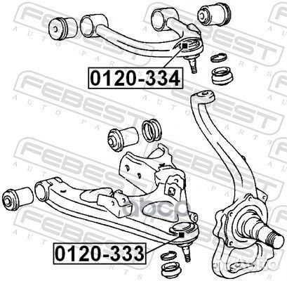 Опора шаровая toyota land cruiser 100 98-07 пер
