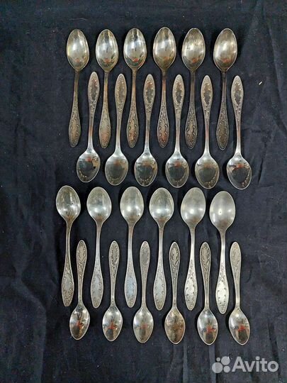 Ложки вилки мельхиор,серебро СССР