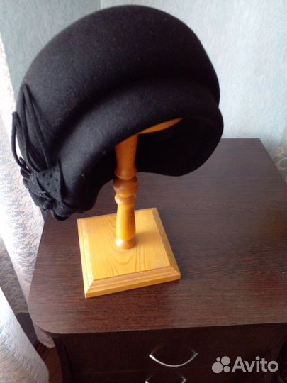 Шляпа фетровая женская черная