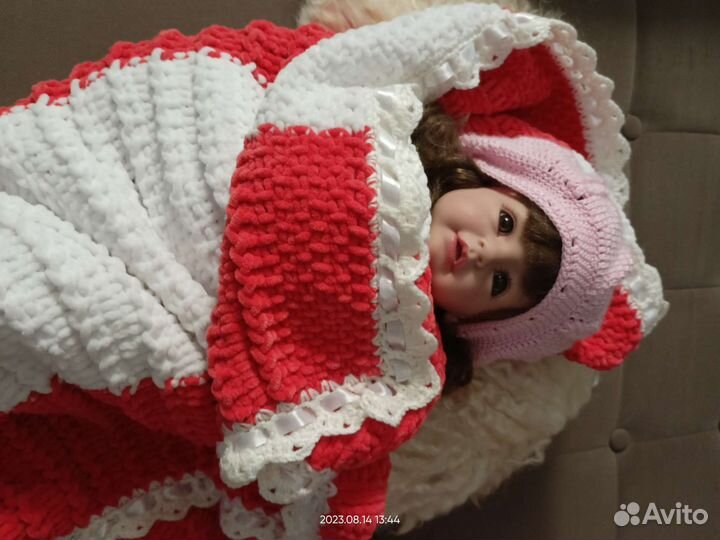 Плед детский вязаный