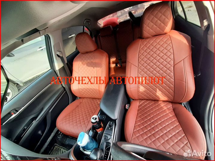 Чехлы Автопилот Toyota Camry v70 из экокожи Ромб