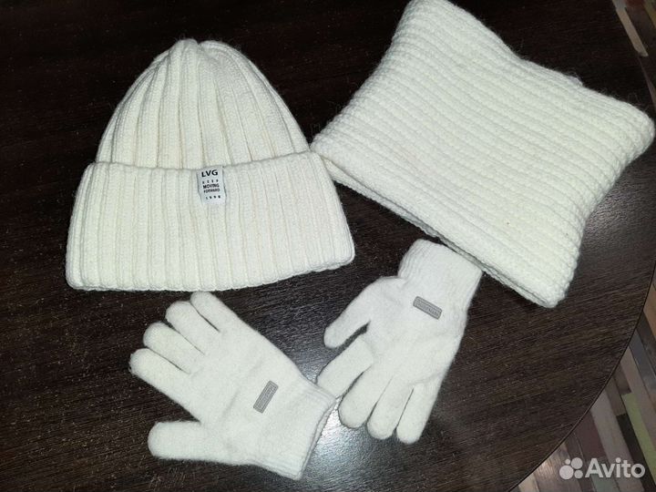 Шапка и снуд для девочки зима