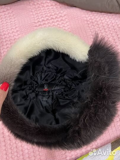 Шапка женская из песца и норки