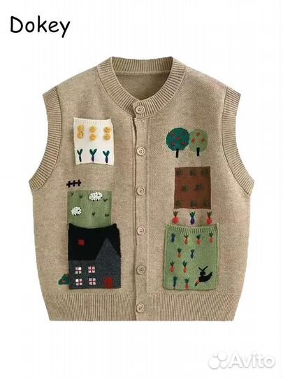 Жилетка вязаная