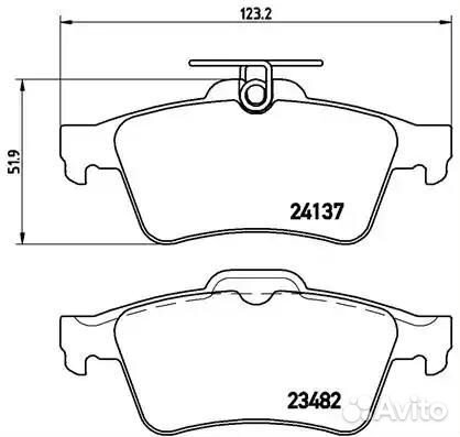 Колодки тормозные дисковые зад