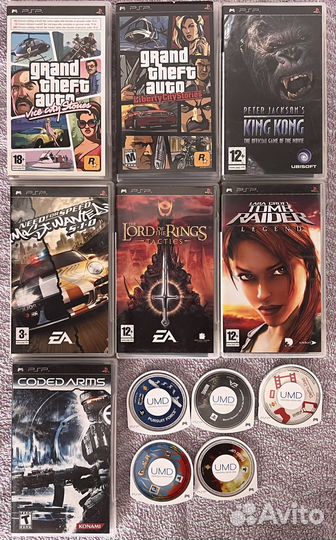 Игры для sony PSP - 9 шт