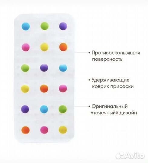 Коврик для ванной противоскользящий детский