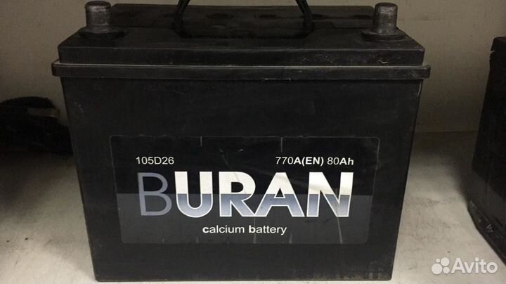 Бу аккумулятор Buran 80D26R 80Ач прямая полярность