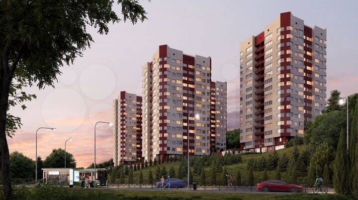 2-к. квартира, 64,1 м², 13/15 эт.