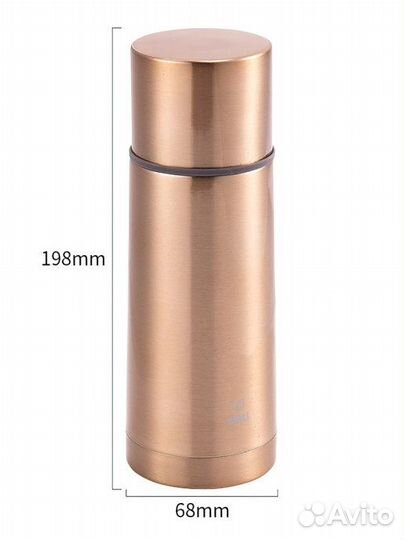 Термос Deli 17650 gold 0.350л. золотой