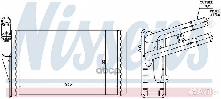 Радиатор печки audi A4 94- 70224 Nissens