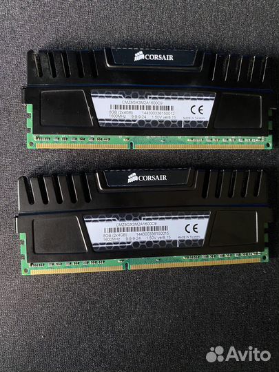 Оперативная память Corsair 8gb (2x4GB) ddr 3