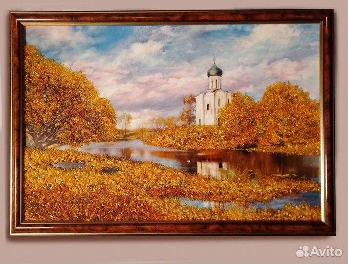 Картина с янтарем