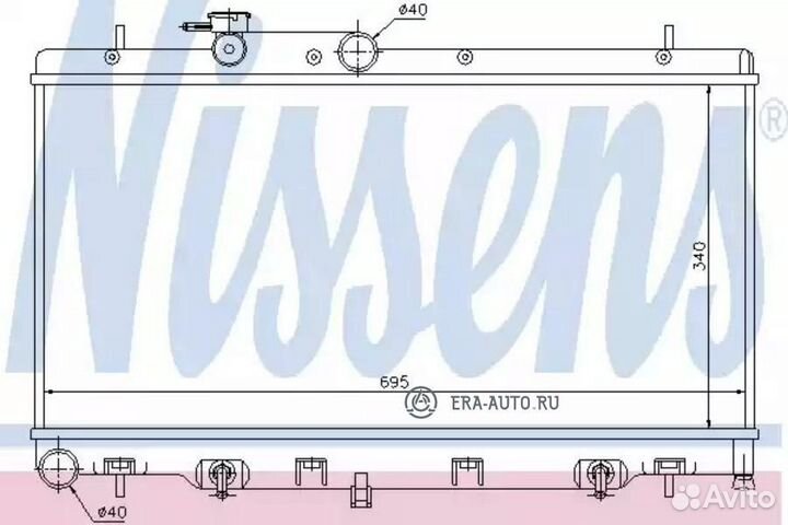 Nissens 64114 NS64114 радиатор системы охлаждения\