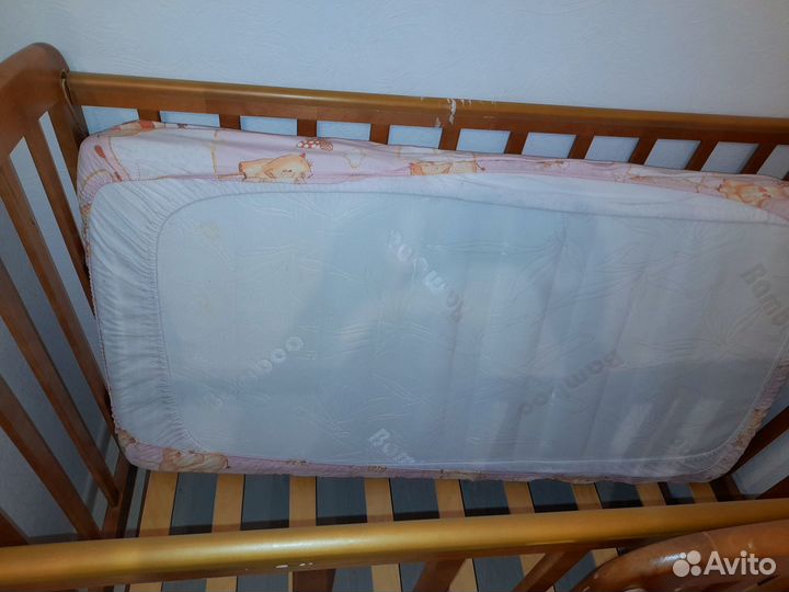 Матрас детский 2шт. 120х60 +наматрасник+постельное
