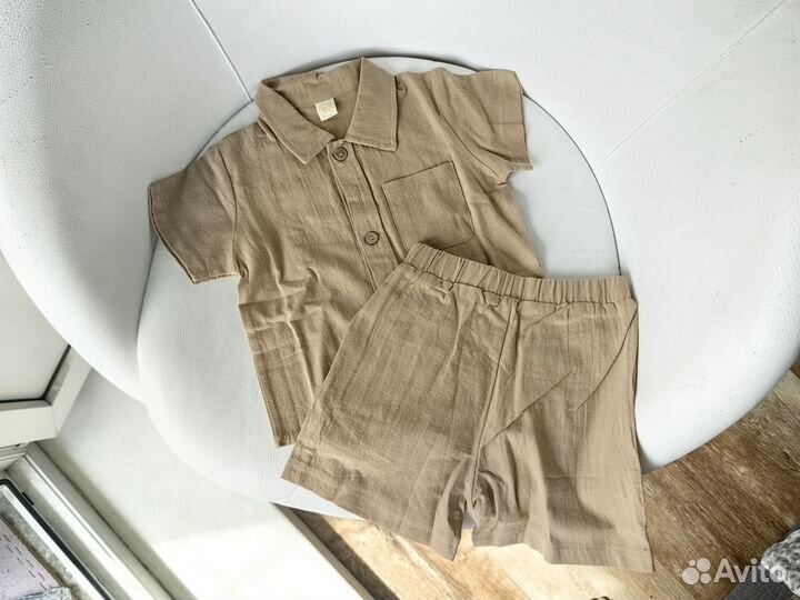 Детская рубашка с шортами 80 и 92