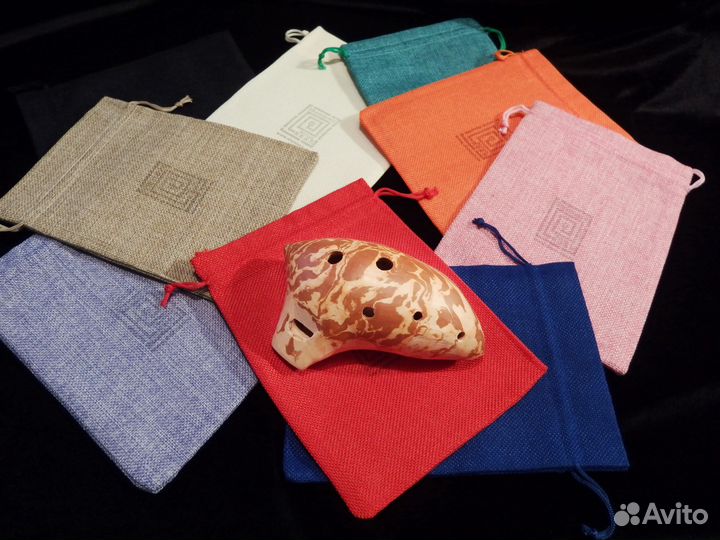 Чехол джутовый для окарины (мешочек) 15х20