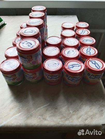 Детское питание пюре агуша