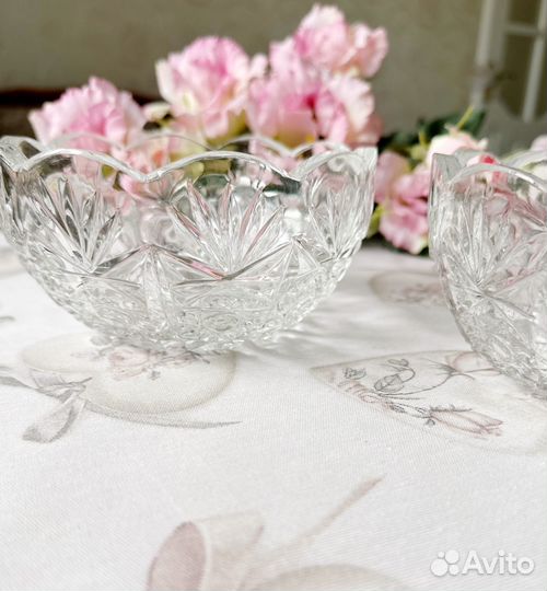Хрустальные салатники малые 13 см