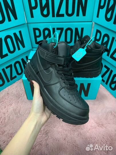 Nike Air Force 1 High Gore Tex Черные Оригинал Poi