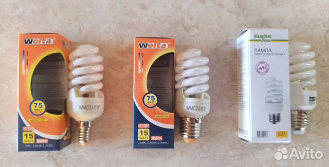 Лампа энергосберегающая Е27, Е14