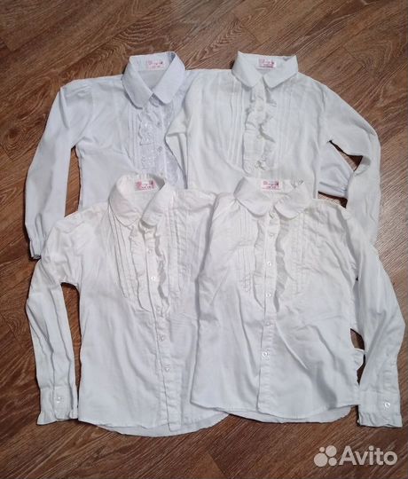 Рубашки,водолазки школьные 122-128р