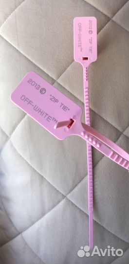 Off White Zip Tie розовый