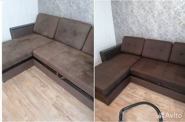 Химчистка мягкой мебели на дому с сушкой